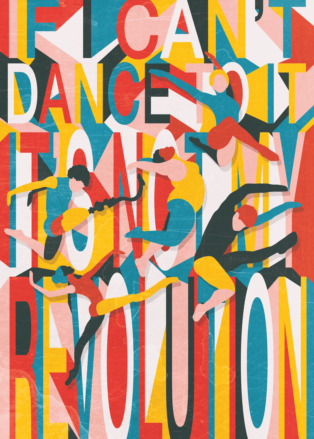 Poster art If I Can't Dance It's Not My Revolution, per Non Una di Meno Ravenna