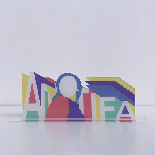 Antifa - Stampa artisitca su Plexiglass - Stile Pop e Urban - 25,5x10x0,3 foto frontale