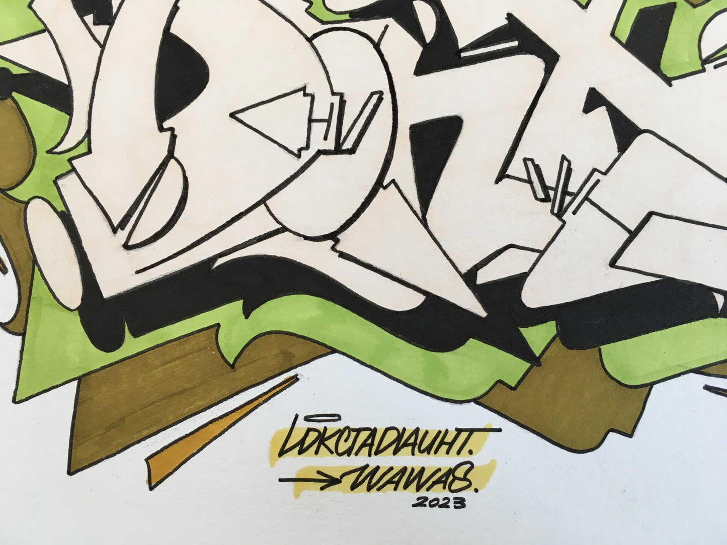 Sketch Donty green - Street Art - Graffiti: Disegno - 21 X 29,7