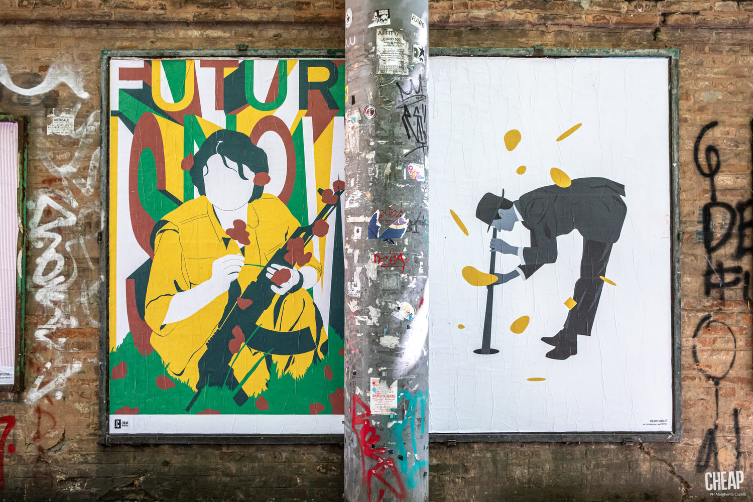 Poster art,  Future is Now, YeleTres per Cheap 2021, foto di Margherita Caprilli