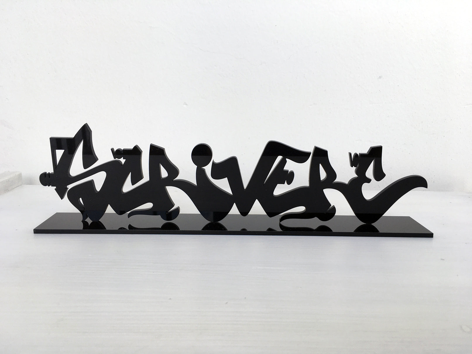 SCRIVERE: Plexiglas sagomato - Graffiti lettering - 29x8x0,3